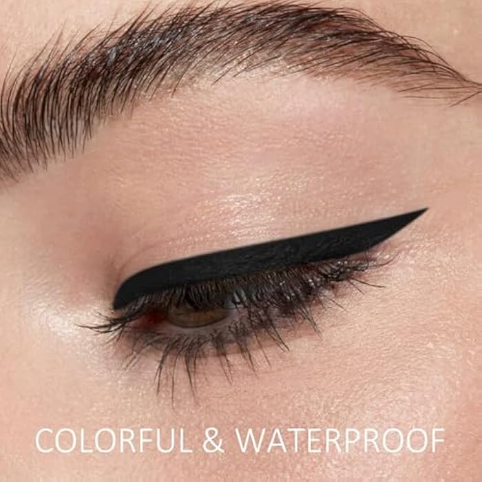 Black Liquid Eyeliner - Water Proof Ultra Matte Long Lasting Slim Jet - Black Eye Liner - 100% Intense Black - Smooth Easy Application Pen Liner - Image 5